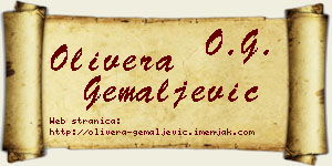 Olivera Gemaljević vizit kartica